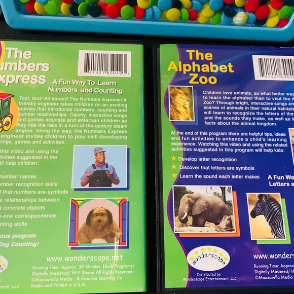 New DVD Alphabet & DVD Numbers with Vintage magnetic counting board sale - Picture 6 of 10